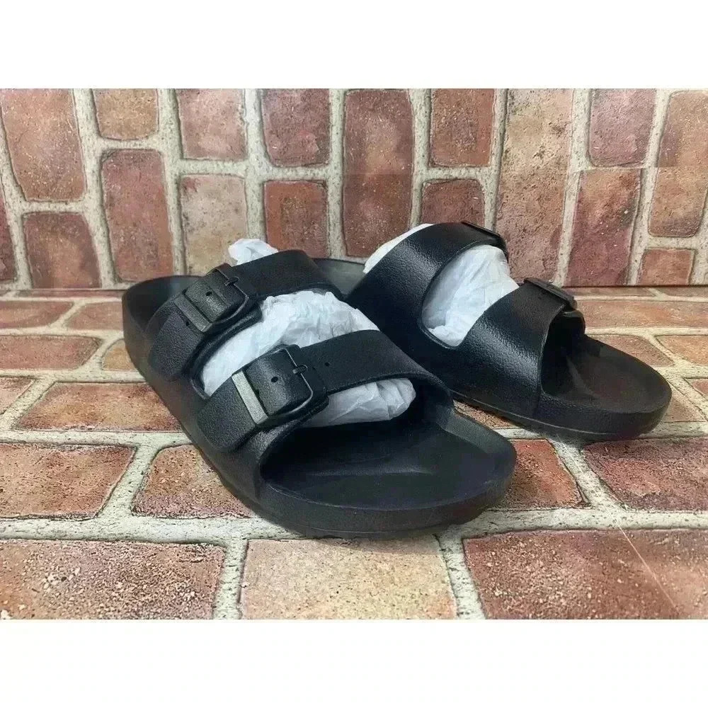 Sandals by Landshark--- Men, Size 11 Black/Grey Camo Style Brand New with Box